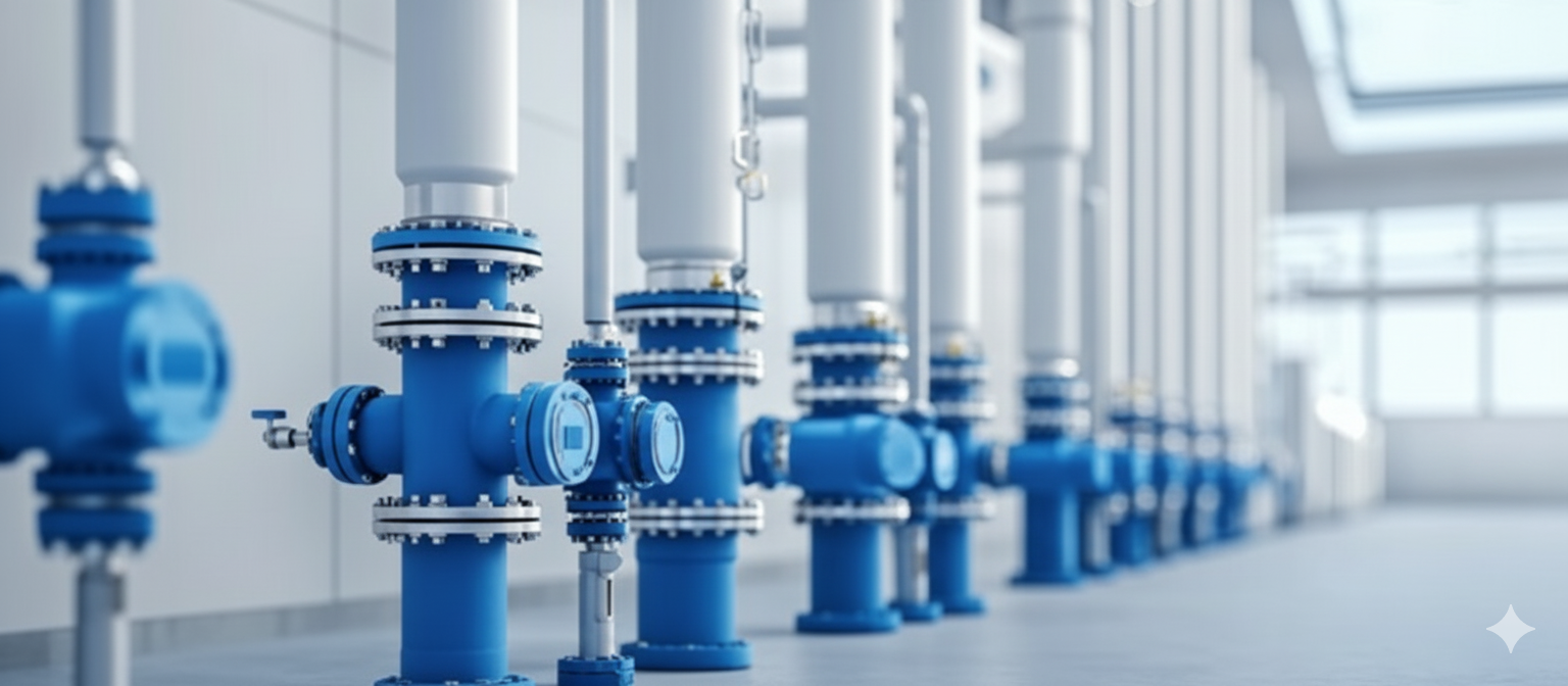 Industrial facility with automation equipment and vehicles